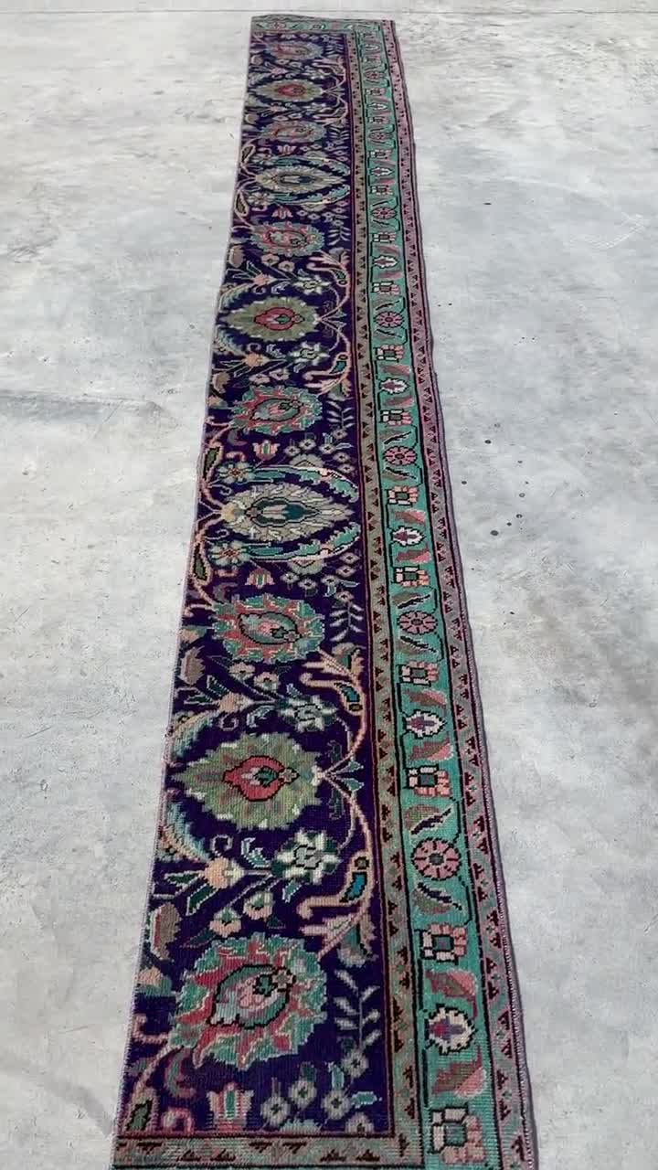 花柄ラグ・トルコラグ ヴィンテージ アナトリア トルコ絨毯、2 x 12